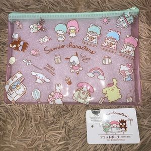 Sanrio Characters Slim Zipper Bag NWT